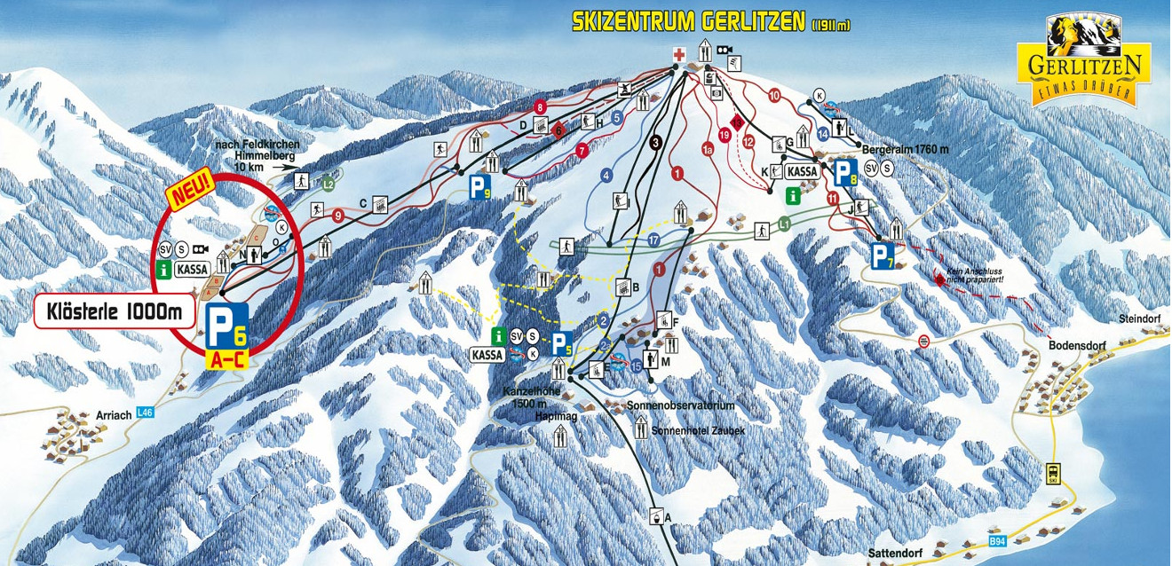 Gerlitzen skimap